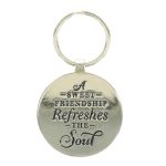 A Sweet Friendship Refreshes the Soul Epoxy Metal Key Ring - Image 2