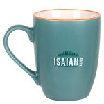 Those Who Hope in the Lord Will Renew Their Strength Teal Ceramic Mug - Image 4