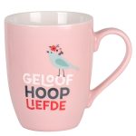 Geloof Hoop Liefde Afrikaans Pink Ceramic Mug - Image 3