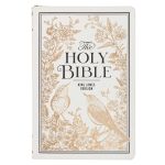 KJV White and Gold Thinline Bible Large Print Bible with Zip - Image 2