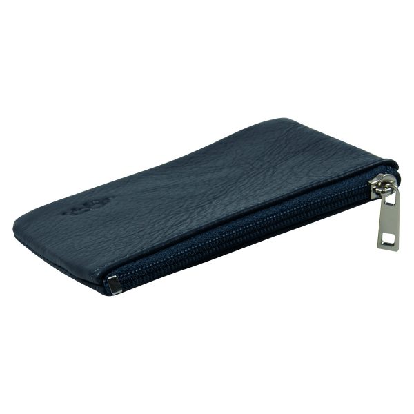 Genuine African Leather Navy Small Coin Purse - Image 9