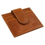 Genuine African Leather Light Brown Wallet With Clip Closure - Image 9