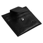 Genuine African Leather Gloss Black Wallet With Clip Closure - Image 9