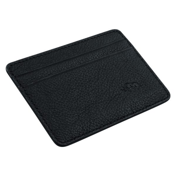 Genuine African Leather Matt Black Card And ID Holder - Image 7
