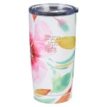 Shine Your Light Pink Daisies Stainless Steel Mug - Image 6