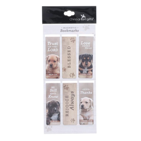 Puppies Six-Piece Magnetic Bookmark Set - Image 3