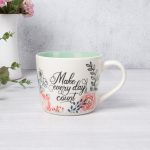 Make Every Day Count Ceramic Mug with Green Interior - Image 2
