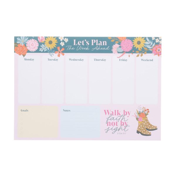A4 Weekly Desk Planner - Walk by Faith Not by Sight - Image 4