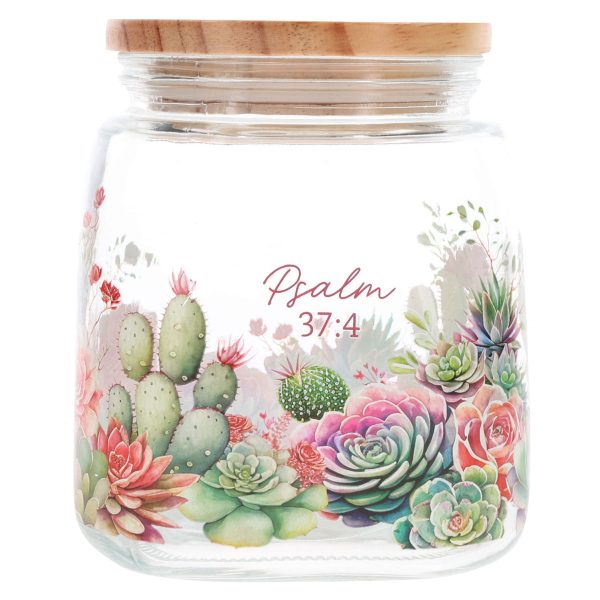 Vind Vreugde in die Here Afrikaans Glass Cookie Jar with Bamboo Lid - Image 4