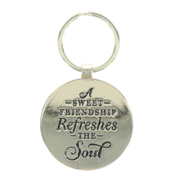 A Sweet Friendship Refreshes the Soul Epoxy Metal Key Ring - Image 4