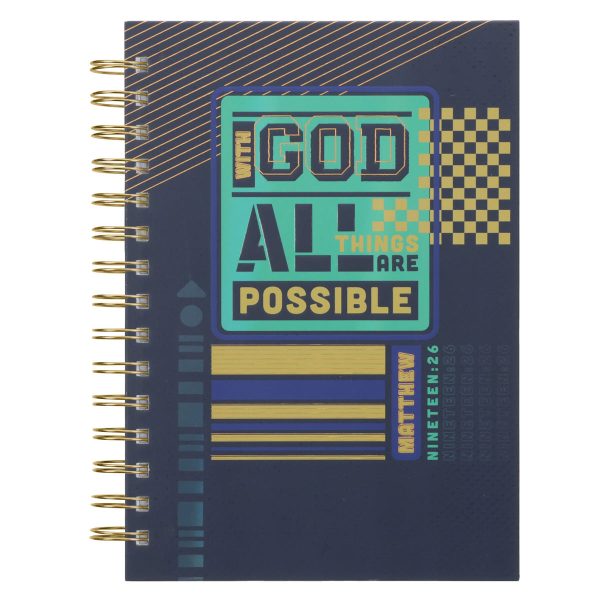 With God All Things Are Possible Hardcover Wirebound Journal - Image 2