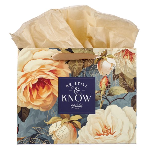 Be Still and Know Large Landscape Gift Bag with Gift Tag - Image 3