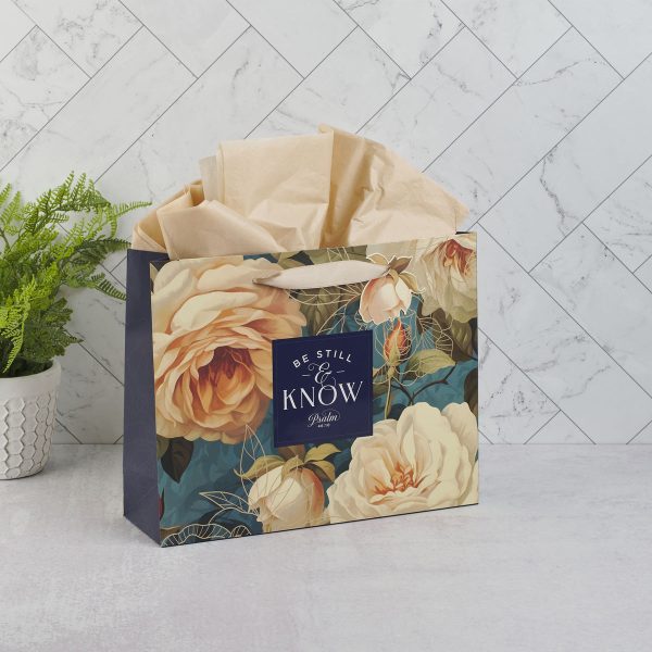 Be Still and Know Large Landscape Gift Bag with Gift Tag - Image 4