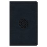 ESV Navy Mosaic Cross Design Imitation Leather Value Thinline Bible Large Print - Image 4