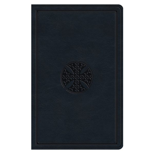 ESV Navy Mosaic Cross Design Imitation Leather Value Thinline Bible Large Print - Image 4