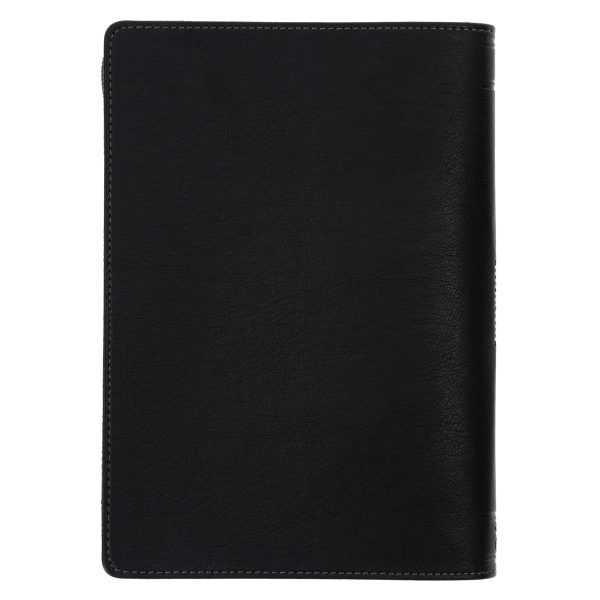 Seek the Lord and His Strength Grey Faux Leather Journal with Zipped Closure - Image 6
