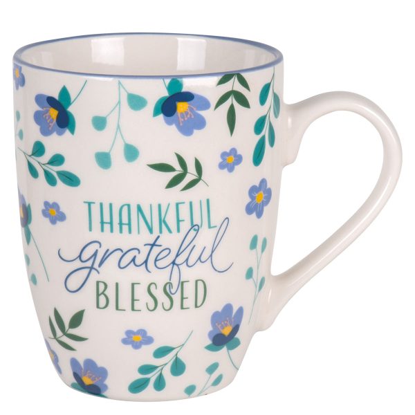 Thankful Grateful Blessed Ceramic Mug - Image 5