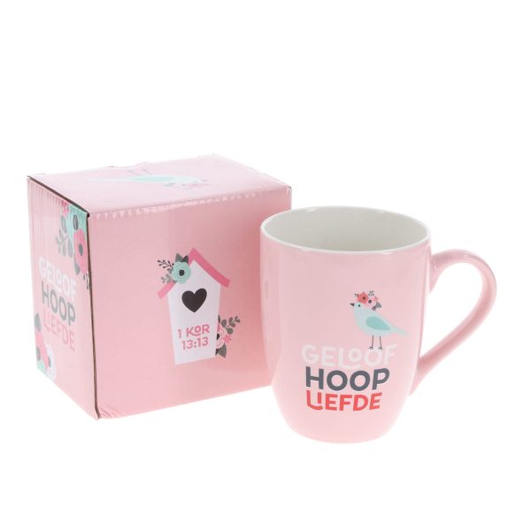 Geloof Hoop Liefde Afrikaans Pink Ceramic Mug - Image 7