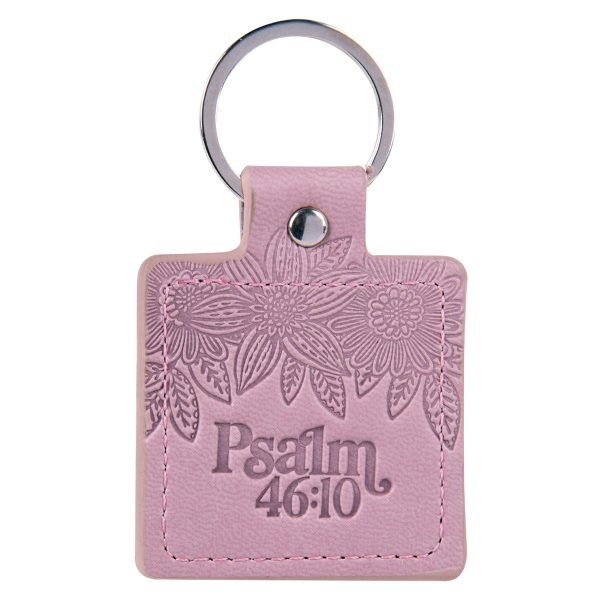 Be Still and Know Metal and Faux Leather Key Ring - Image 6