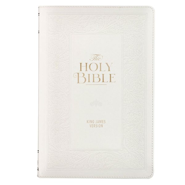 KJV White Faux Leather Standard Bible Giant Print - Image 3