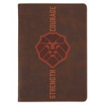Strength and Courage Brown Lion Faux Leather Journal - Image 5
