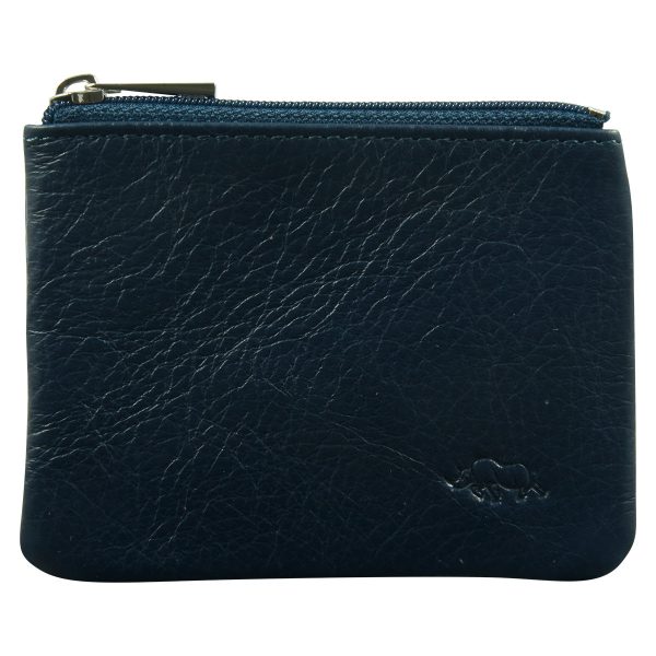 Genuine African Leather Navy Small Coin Purse - Image 12
