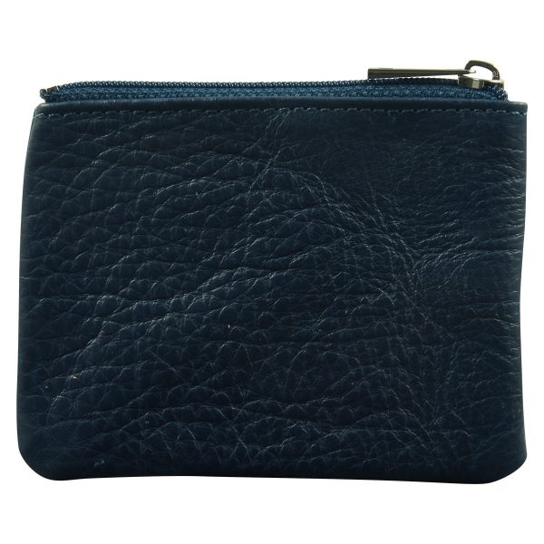 Genuine African Leather Navy Small Coin Purse - Image 13