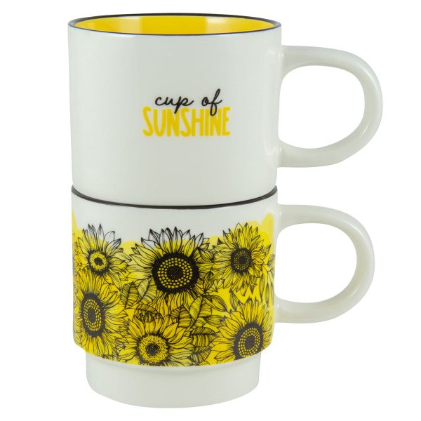 Cup Of Sunshine Stackable Two Piece Ceramic Mug Set - Image 6