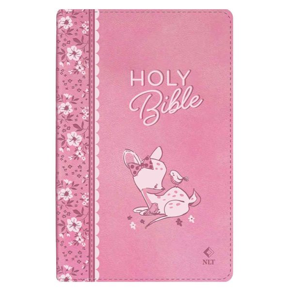 NLT Pink Deer Flexcover Faux Leather Baby Bible for Girls - Image 8