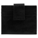Genuine African Leather Gloss Black Wallet With Clip Closure - Image 13