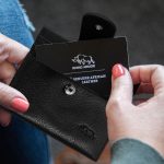 Genuine African Leather Gloss Black Wallet With Clip Closure - Image 17