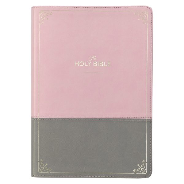 KJV Pink And Grey Faux Leather Bible Super Giant Print - Image 15