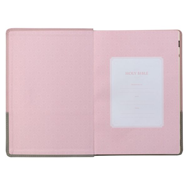 KJV Pink And Grey Faux Leather Bible Super Giant Print - Image 18