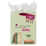 You Can Never Have Too Many Books Medium Gift Bag With Gift Tag - Image 7