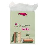You Can Never Have Too Many Books Medium Gift Bag With Gift Tag - Image 8