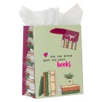 You Can Never Have Too Many Books Medium Gift Bag With Gift Tag - Image 9
