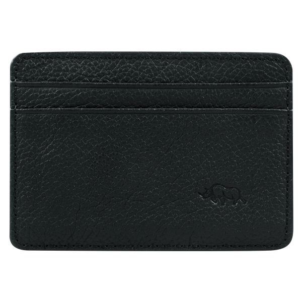Genuine African Leather Matt Black Card And ID Holder - Image 10