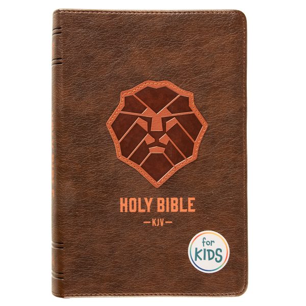 KJV Brown Lion Faux Leather Flexcover Kids Bible Large Print - Image 15