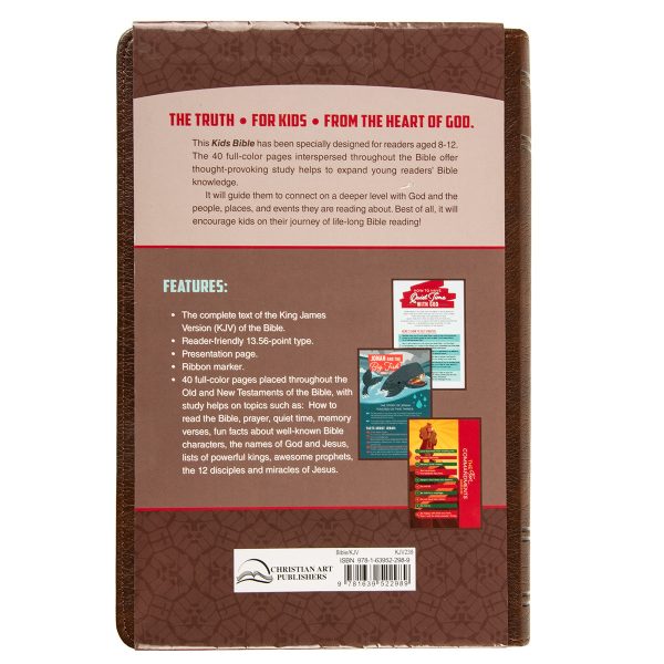 KJV Brown Lion Faux Leather Flexcover Kids Bible Large Print - Image 16