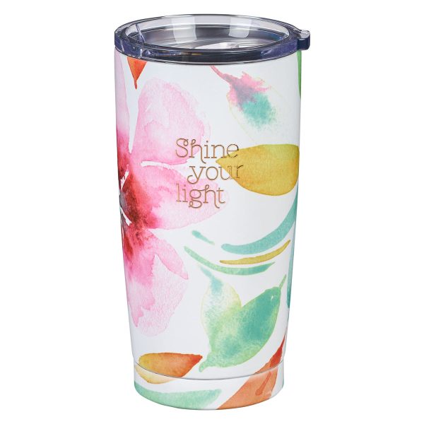 Shine Your Light Pink Daisies Stainless Steel Mug - Image 11