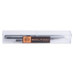 Bolton Round Clicker Silver Pen With Pen Refill In Acrylic Gift Box - Image 3