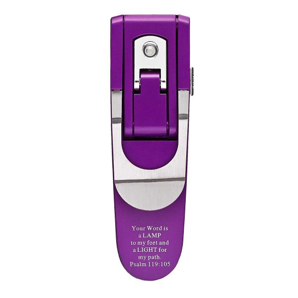 Psalm 119:105 Your Word Is A Lamp Purple Hydraulic Book Light - Image 9