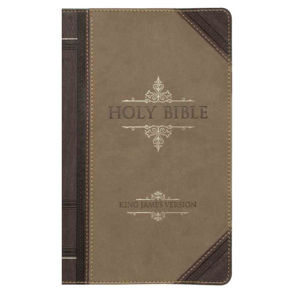 KJV Tan & Brown Faux Leather Standard Bible Giant Print Red Letter - Image 15