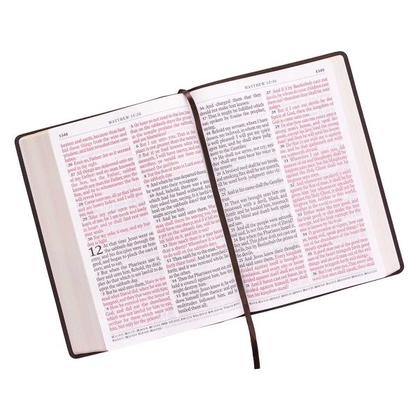 KJV Brown Faux Leather Bible Super Giant Print Red Letter - Image 19