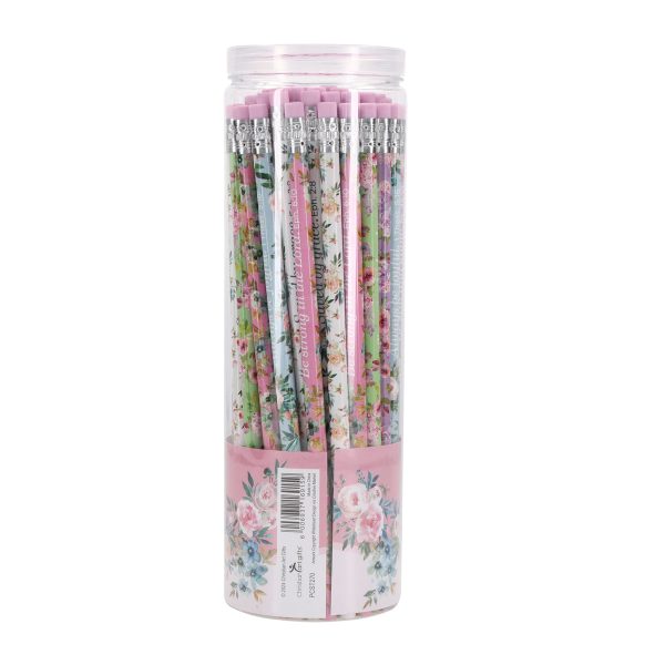 Floral Watercolor Tub of 50 Pencils - Image 11