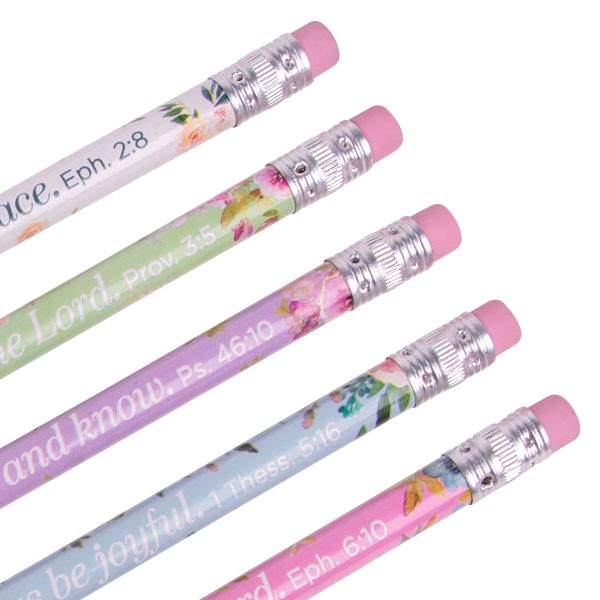 Floral Watercolor Tub of 50 Pencils - Image 13
