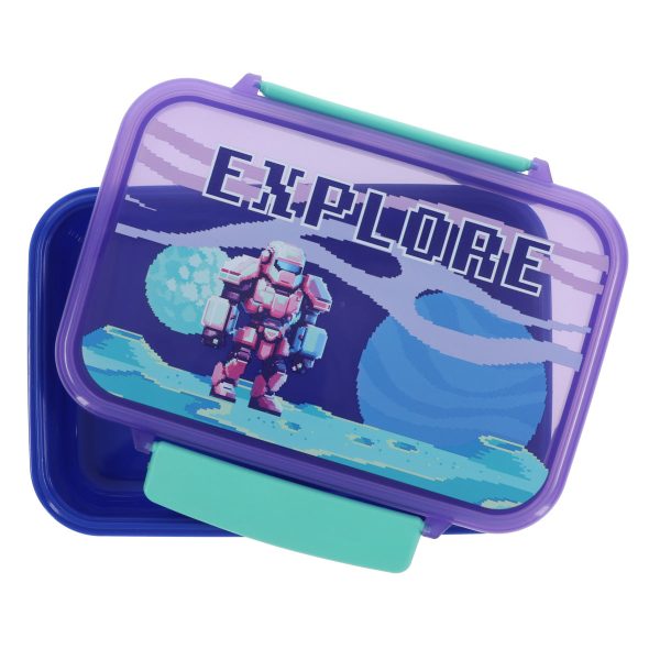 Explore Blue Plastic Lunch Box - Image 4