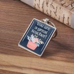 You Are a Great Teacher Epoxy Metal Key Ring - Image 3