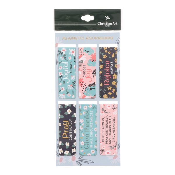 Be Joyful Always Six-Piece Magnetic Bookmark Set - Image 1
