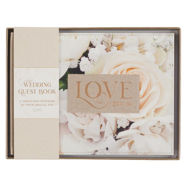 Love Floral Faux Leather Guest Book - Image 18